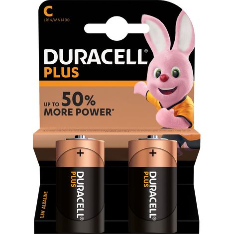 cf 2 pz Duracell Plus pile batterie stilo alcalina 1,5V MN1400-D per torcia (1/2)