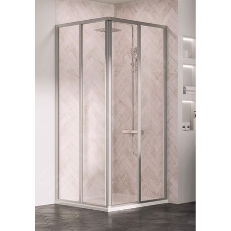 Ravak Supernova - Porte de douche SRV2-75 S, 72-74 cm, satin/verre clair 14V30UO2Z1 (1/5)