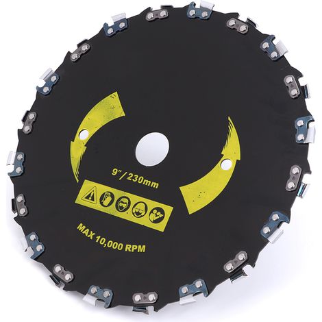 Lame de scie circulaire en acier à haute teneur en carbone (Pièce de rechange) pour débroussailleuse (9 pouces, 20 dents) (1/5)