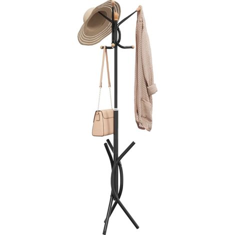 Garderobenständer Schwarz 176 cm Pulverbeschichtetes Eisen