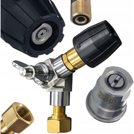 Lancia Regolabile con Ugello Piatto compatibile con Idropulitrice Kärcher HD/HDS – 200 Bar, 90°C, Snodo ±190°, Filettatura M18