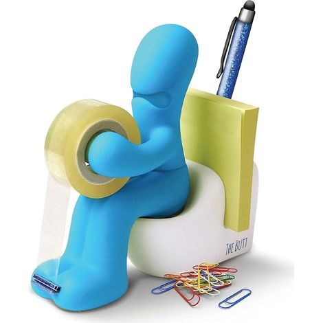 Fournitures de bureau - Porte-ruban adhésif amusant - Accessoire de bureau original et pratique avec rouleau de ruban adhésif (1/5)