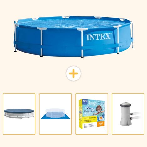 Intex Piscine Tubulaire Ronde - 366x76 cm - 5-pièces S24 (1/5)