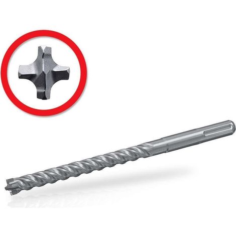 Fischer punta in acciaio a 4 taglienti sds-plus quattric ii 10/100/165