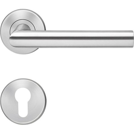 Druckergarnitur E300 B PZ0 71 Türhandgriff Set Türgriff für Standardtüren Profilzylinder (1/2)