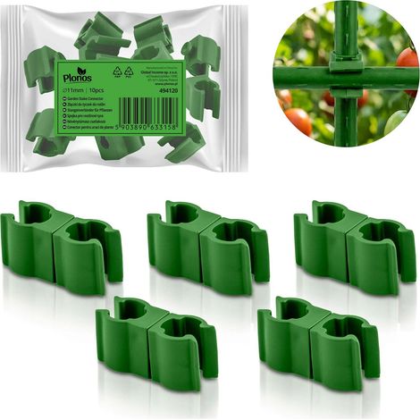 Pflanzenstabverbinder 11 mm, Grün, 10er-Packung