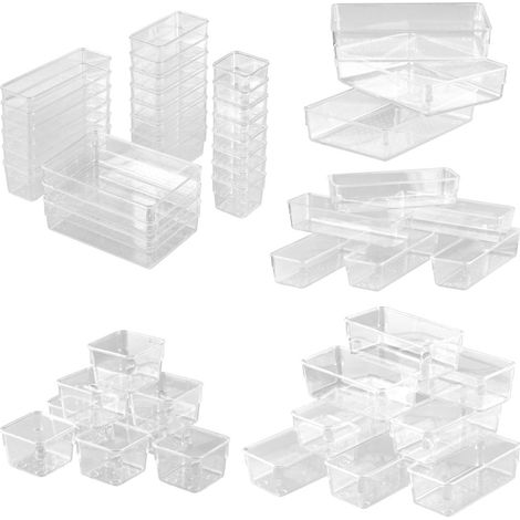 Set organizer da scrivania in acrilico da 25 el.