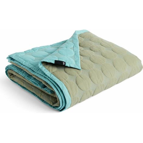 Manta Mega Dot verde oliva 235 x 245 cm reversible