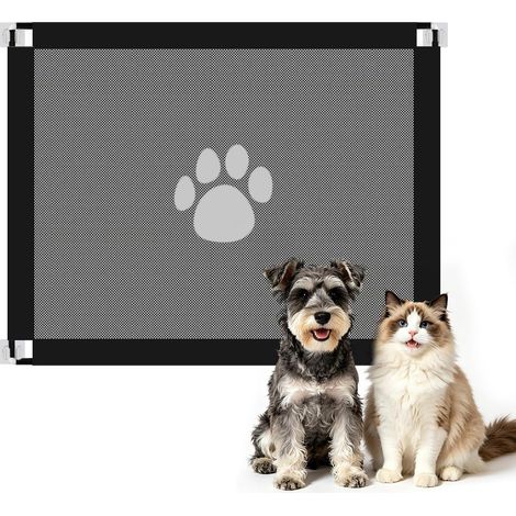 Barrière d'escalier pour chiens - 100 x 80 cm - Barrière de sécurité portable pour chien - Verrouillable - Pour escaliers, portes, cuisines (1/5)