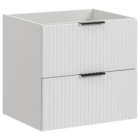 Mueble bajo lavabo NOXERA – 60 cm – 2 cajones – Color blanco mate – Para colgar