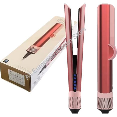 Piastra per capelli, asciugacapelli 2 in 1, tecnologia di riscaldamento rapido, capelli rossi lisci (1/2)