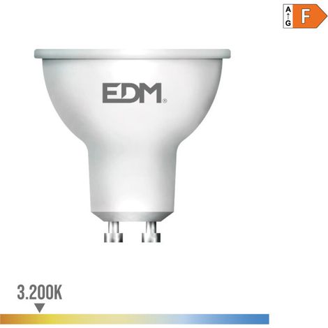 Lampadina LED dicroica gu10 8w 710lm 3200k luce calda EDM