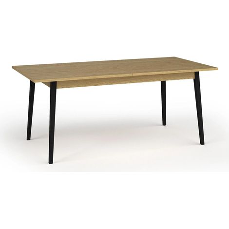 AX LIVING Küchentisch ausziehbar Brunelli 160+40 cm Anthrazit Eiche