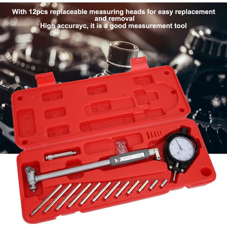 Comparateur d'alésage 12 embouts de mesure kit haute précision 0,01 mm 50-160 mm (1/5)