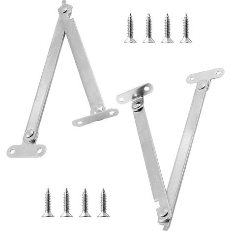 Charnière à cache-porte pliable, charnière pivotante Hansley en acier inoxydable, cache-porte pour fenêtres, portes et meubles (lot de 2) (1/5)
