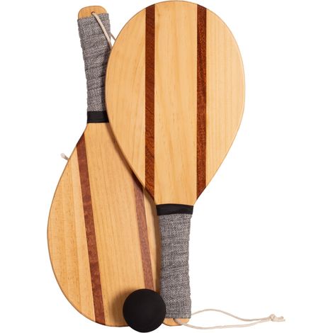 JUEGO DE 2 PALAS DE PLAYA MADERA SOFTEE RETRO