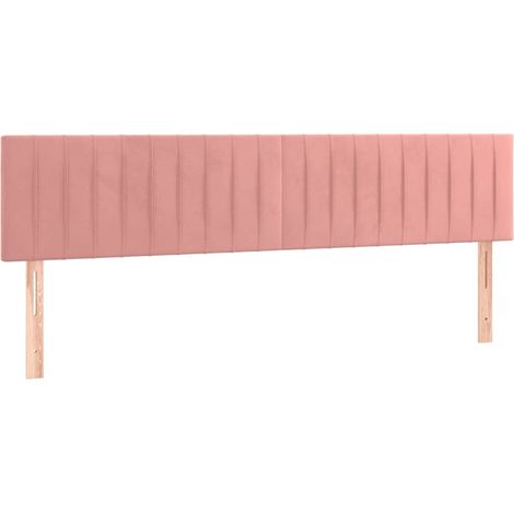 Maison Exclusive - Têtes de lit Rose 200x5x78/88 cm Velours (1/5)