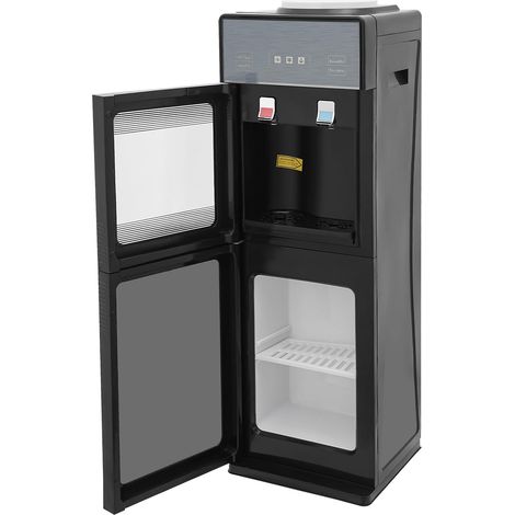 Fontaine à Eau Chaude et Froide 3 Températures, Distributeur d'eau par Bonbonne 5Gal, Puissance 500W/90W, avec Compartiment de Rangement, pour Maison et Bureau, Gris (1/5)
