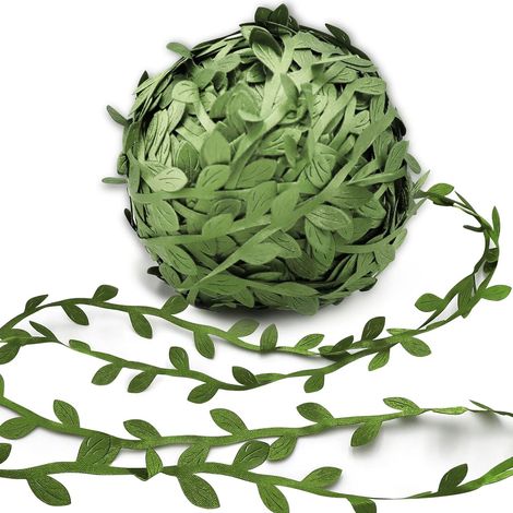 Ruban à Feuilles Artificielles 200m - Décoration Tropicale pour Fêtes et Mariages Création Guirlandes Ballons, Décoration Murale DIY (1/5)