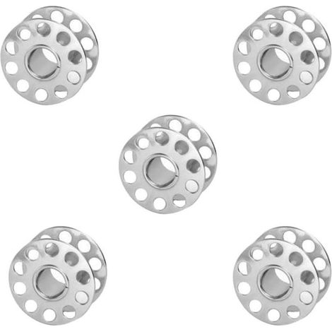 Metallspulen für Nähmaschinen, 5er-Pack, universelle Hohlspulen, Ersatzspulen für alle Marken (1/5)
