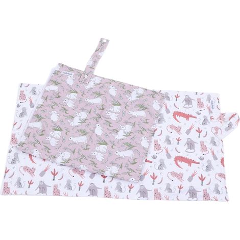 Lot de 2 matelas à langer imperméables, imprimés et antidérapants pour bébés et nourrissons (1/5)