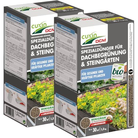 Cuxin DCM : engrais spécial pour toitures végétalisées et jardins de rocaille, 3 kg d'engrais organique