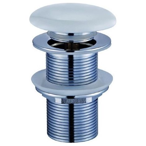 Piletta lavabo tappo in ceramica bianca universale senza troppo pieno KP120 kamalu