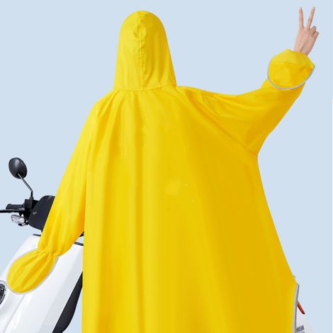 Imperméable à manches, adapté aux vélos et vélos électriques, unisexe, imperméable, une personne, grande taille, élégant doré, 5XL. (1/5)