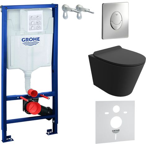 GROHE WC Set mit Vorwandelement, Wand-WC und Spülknopf (1/5)