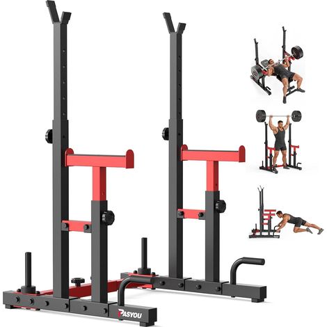 Squat Cages, Multi-Function Adjustable Squat Racks, Squat Rack Bodybuilding with Push Up, Fitness Multifunction, Suitable for Squats, Bench Press, Strength Training, 544.7 kg