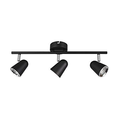 Faretti Led da Interno Parete Soffitto su Barra 3 Spots Nero Toulose GD Trio (1/4)