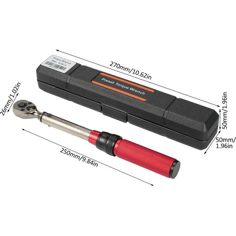[JAMAIS UTILISÉ]Clé dynamométrique à cliquet 1/4 pouce, 72 dents, réversible et bidirectionnelle, avec boucle, pour l'entretien de vélos, motos et voitures (1,85-22,14 pi-lb/2,5-30 N.m)