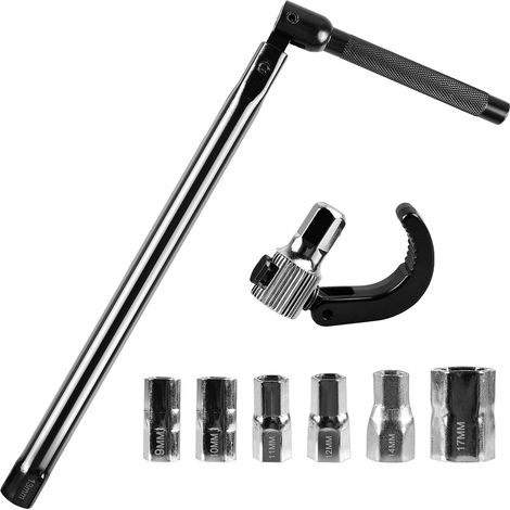 (Noir) Lot de 8 clés à écrou de robinet 9-17 mm Outils universels pour serrer ou retirer la clé à écrou de robinet d'évier (1/5)