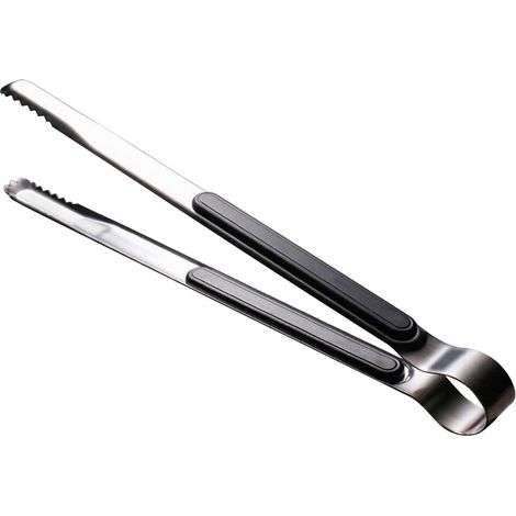 1 Pince Cuisine Acier Inoxydable, Dents Serrage Ferme, Gril Barbecue Steak, 25,5 Cm Noir