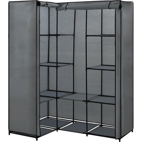 Maison Exclusive - Armadio Angolare Grigio 130x87x169 cm (1/5)