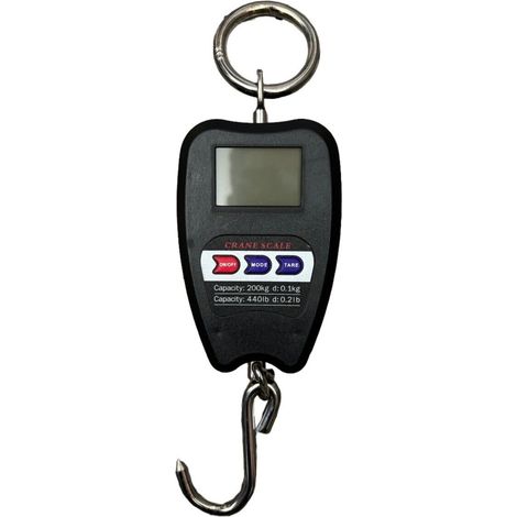 BILANCIA ELETTRONICA DIGITALE 200 KG STRAPPO APPESA DINAMOMETRO LCD PORTATILE