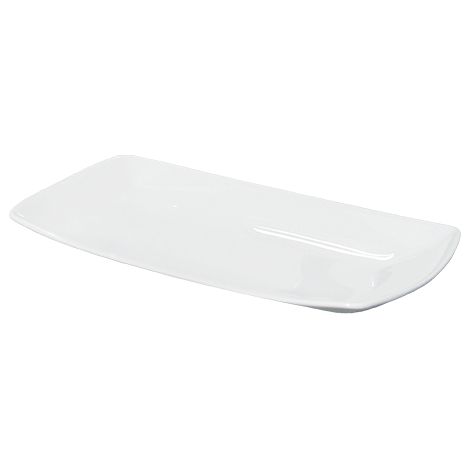Saturnia Piatto Rettangolo 30 x 18  Cm H 3 Cm Diag. 31 Cm Porcellana Tokio Bianco