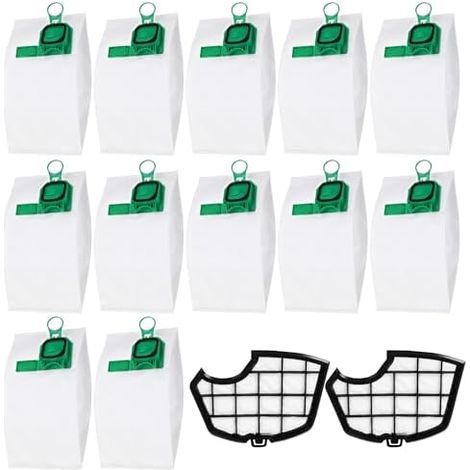 12 Sacs à Poussière pour Vorwerk Kobold VK140 VK150 FP140 FP150 + 2 Filtres,Accessoires Compatibles,Accessoires Définis pour Vorwerk Kobold StaubeSucker (1/5)