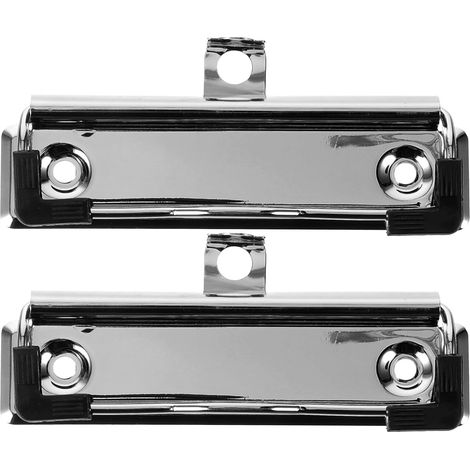 2 pièces de fortes pinces métalliques et ABS avec pince à ressort pour bureau et usage quotidien Convient pour listes et reçus (1/5)