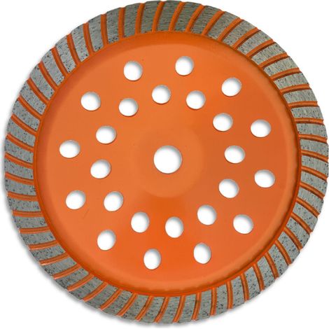 Plateau de Surfaçage/Ponçage Diamant Turbo Premium 230 x Al. 22,23 mm - Béton, Granit, Pierre - TURBOGRIND - OMNIVOR