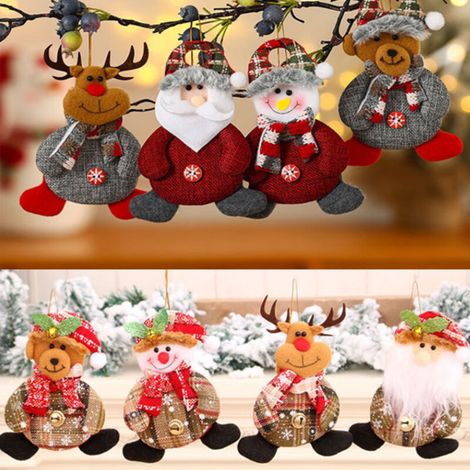 Ensemble de 8 décorations de Noël : pendentifs, figurines, Père Noël, décorations de Noël, cadeaux d'invités, bricolages de Noël
