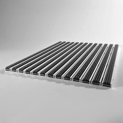 Tapis d'entrée Encastrable 17CB + Cadre 20 mm 80x50cm Gris (1/4)