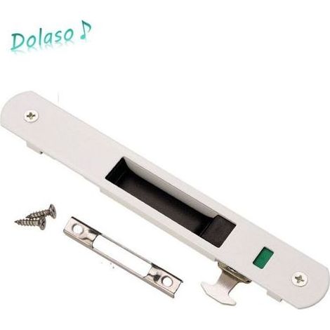 Dolaso – Serrure de porte coulissante moderne – Acier inoxydable et alliage de zinc – Verrouillage à crochet unilatéral – Installation facile