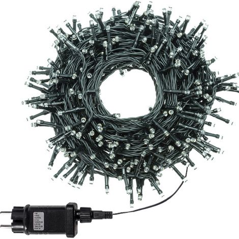 Catena luminosa led Natale 500 led 25 mt serie luminosa natalizie per esterno interno albero feste cavo verde decorativa Calda (1/5)