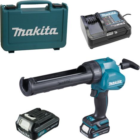 Makita – Pistolet extrudeur sans fil 12V – 5 vitesses réglables – Pour cartouches 310 ml et sachets 600 ml – Léger et compact – Avec 2 batteries 1,5 Ah
