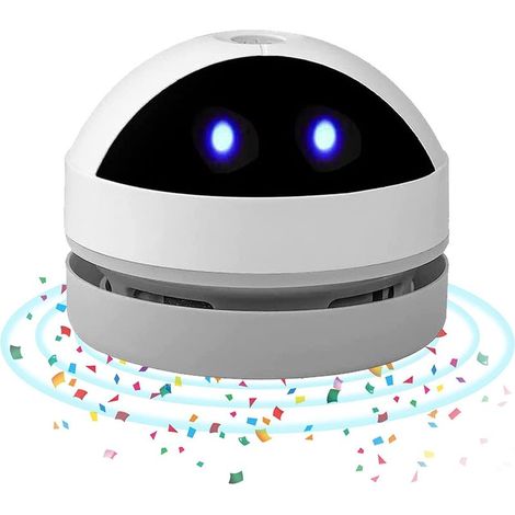 Mini aspirateur de bureau 360°° – Modèle rotatif rechargeable USB à forte aspiration pour table, coussin, voiture et clavier (1/4)