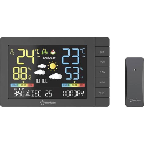 Renkforce RF-4883632 Stazione meteo digitale Numero di sensori max. 3 pz. (1/5)