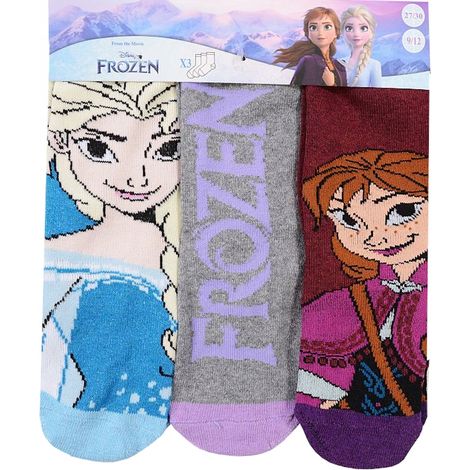 Calzini Frozen per bambina, confezione da 3 paia, taglia 23/26, codice ER02D