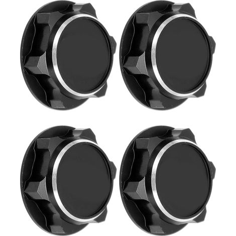 Accessoires RC, 2 Couleurs, écrous de Roue Hexagonaux en Alliage D'aluminium Léger 17mm écrou Hexagonal Anti-poussière en Vrac pour Voiture 1/8 RC (Le Noir) (1/5)