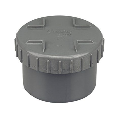Wavin Tapón de registro PVC D125 gris duradero y eficaz